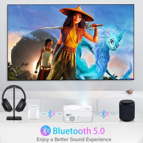 Full HD WiFi Bluetooth Projector Built in DVD Player, 9800LM... - Image 4