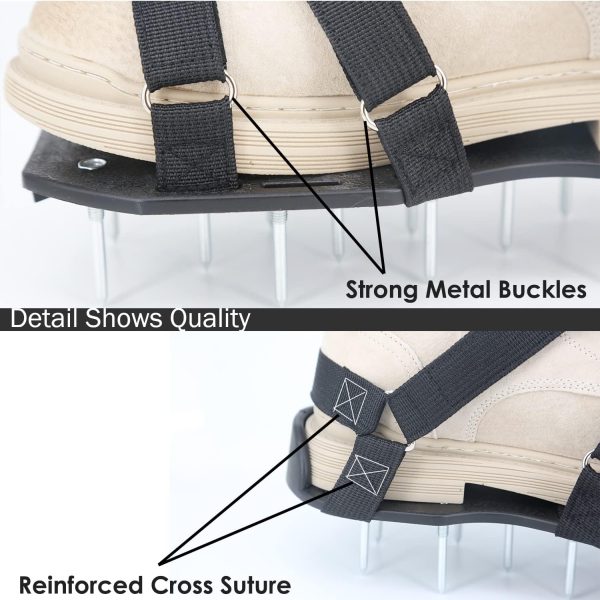 MILLUXXi Lawn Aerator Shoes with Hook & Loop Straps for Effe... - Image 5