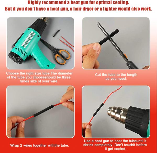 Heat Shrink Tubing, 328 Pcs Electric Insulation Tube Kit, In... - Image 5