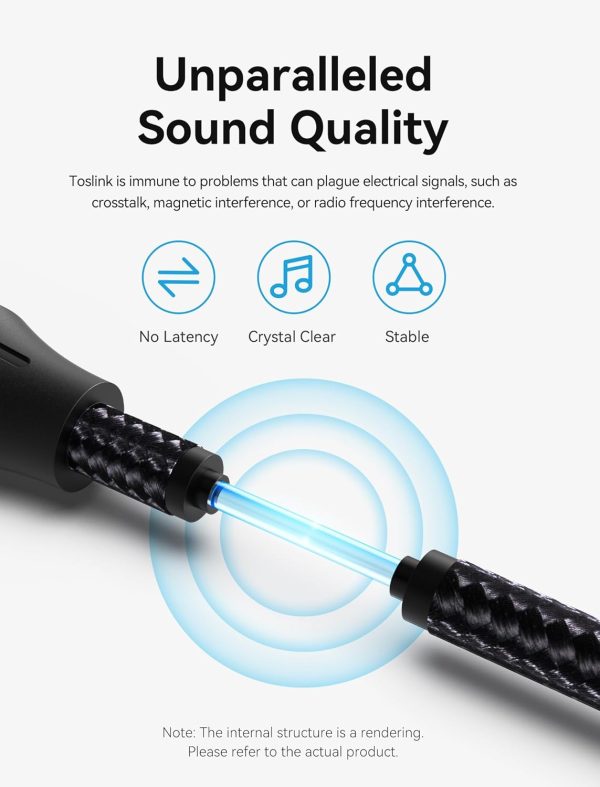 VENTION 90 Degree Digital Optical Audio Cable 33ft- Fiber Op... - Image 7