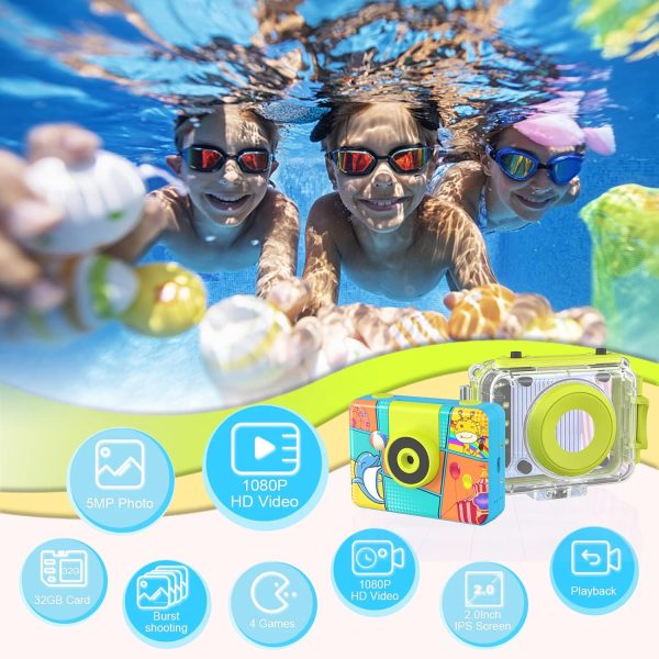 CHAKEYAKE Kids Camera, 20MP 1080P Kids Digital Waterproof Ca... - Image 2