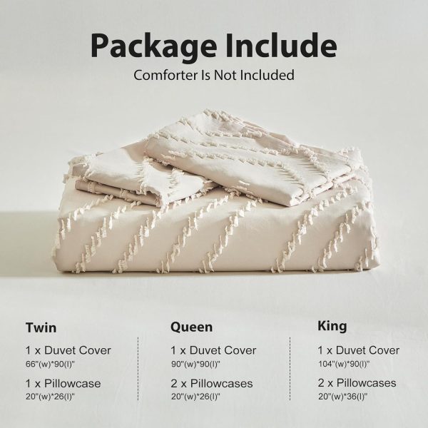 WARMDERN Boho Duvet Cover Set, Tufted Bedding Duvet Covers S... - Image 6
