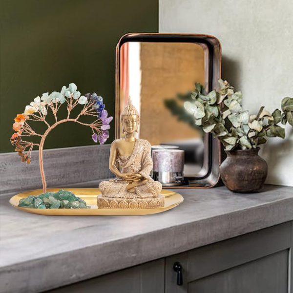 7 Chakra Healing Crystal Tree and Zen Statue, Sakyamuni Budd... - Image 5