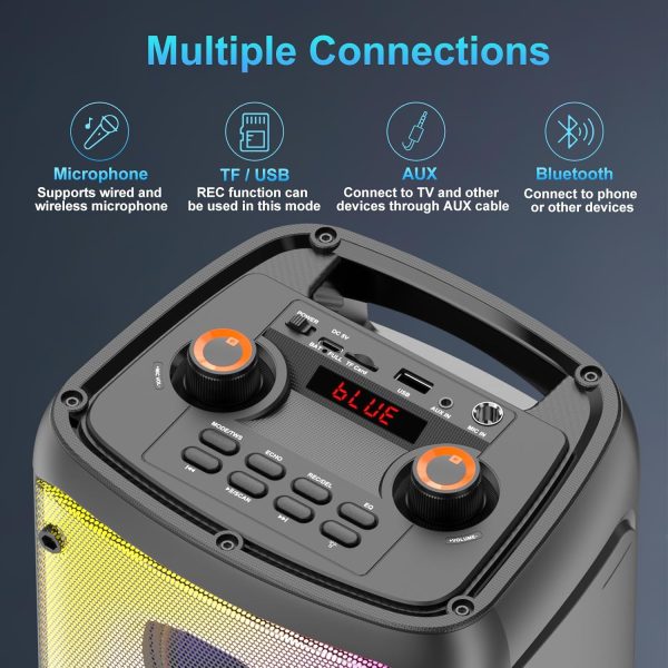TAMPROAD Bluetooth Speaker, 80W Peak Wireless TWS Portable O... - Image 7