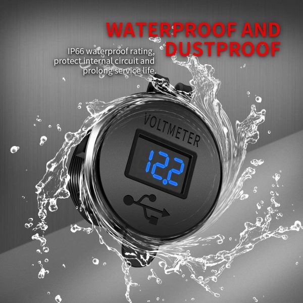 DaierTek 12V Dual USB Charger Socket for Automotive Car Mari... - Image 4