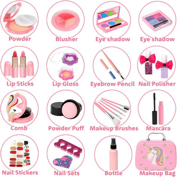 Kids Makeup Kit Girls Toys,Washable Makeup Kit Real Cosmetic... - Image 2
