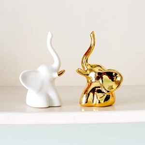 BIHOIB Home Decor Elephant Statues,1 Pair, Small Decorative ...