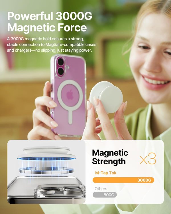 Sinjimoru for MagSafe Phone Grip, Soft Silicone Magnetic Fin... - Image 3