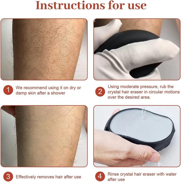 Jasni Crystal Hair Remover Stone Painless Exfoliation Hair R... - Image 2
