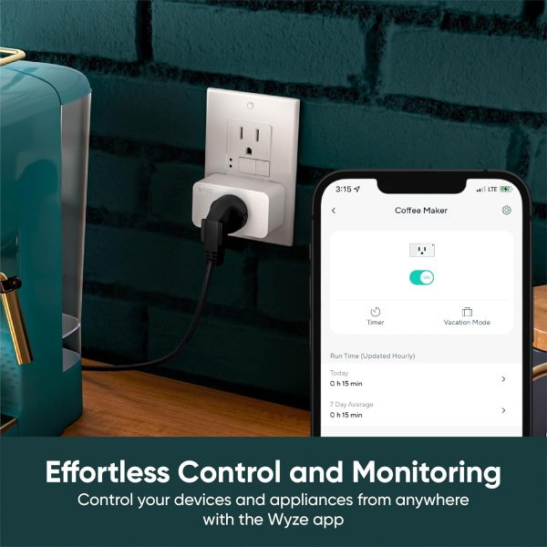 Wyze Labs WLPP1 Wyze Smart Home Plug, Two-Pack, White - Image 2