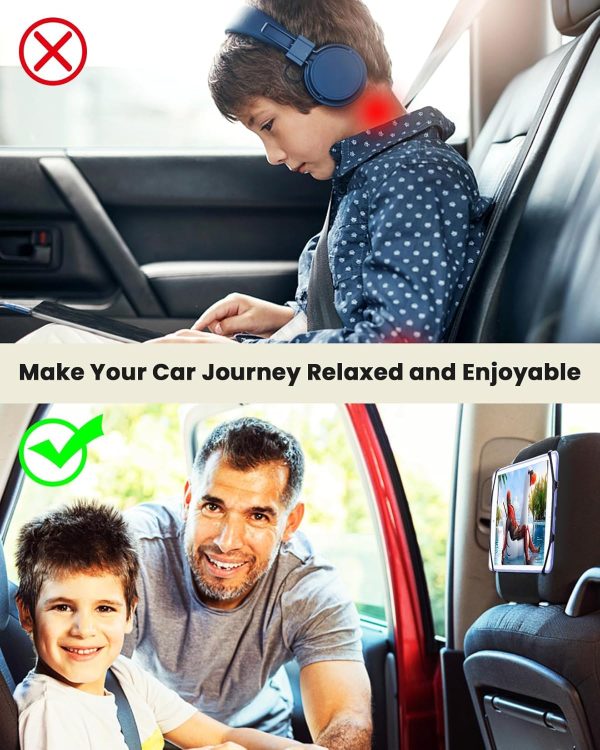Car Tablet Holder, WONNIE Upgraded iPad Holders for Car Moun... - Image 9