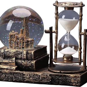 IDORTYBB LED Music Crystal Snow Globe with Hourglass Timer H...