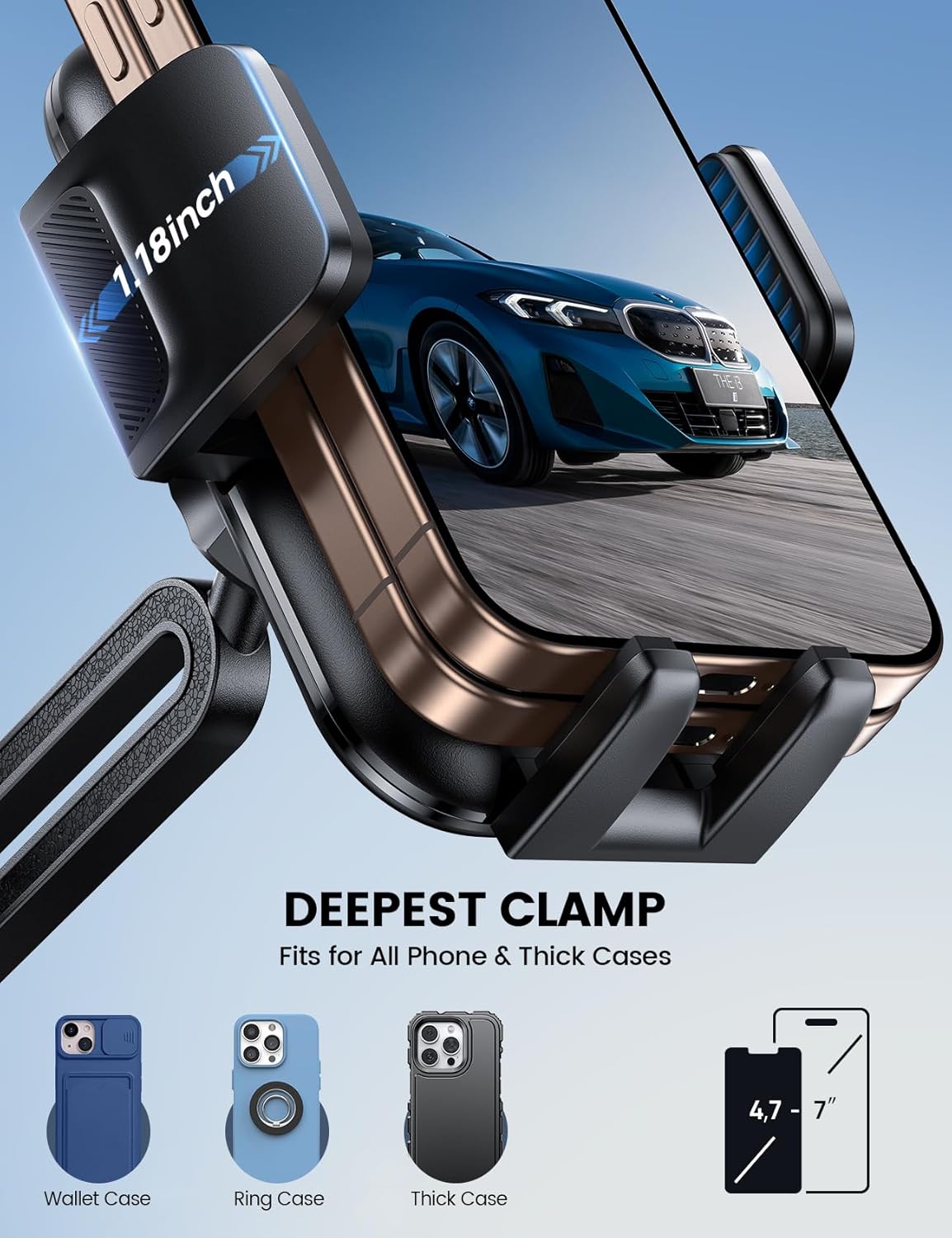 Cup Holder Phone Mount for Car – Lamicall Longer Neck Cup Ph…