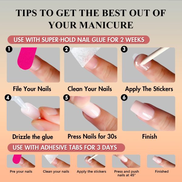 KQueenest Dark Green French Tip Press On Nails Short Almond,... - Image 6