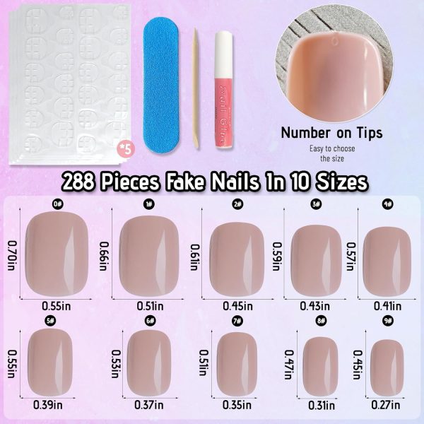 LoveOurHome 240PC Square Press on Nails Short Fake Nail, Sho... - Image 2