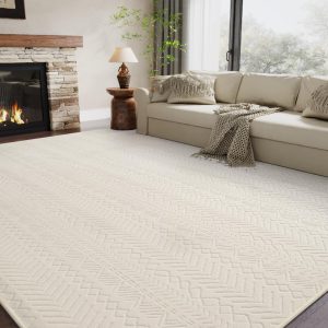 Montvoo 3D Boho Area Rug Rugs for Living Room Machine Washab...