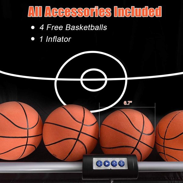 GYMAX Basketball Arcade Game for Home, Foldable Basketball G... - Image 7