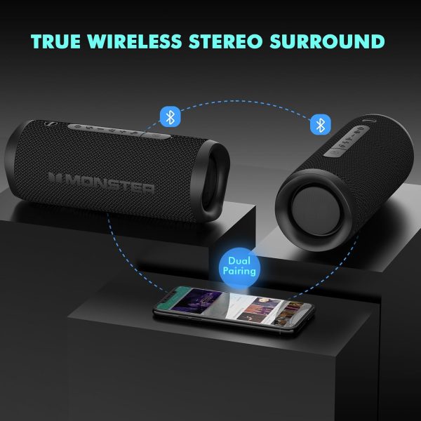 Monster Bluetooth Speaker, Wireless Portable Outdoor Bluetoo... - Image 4