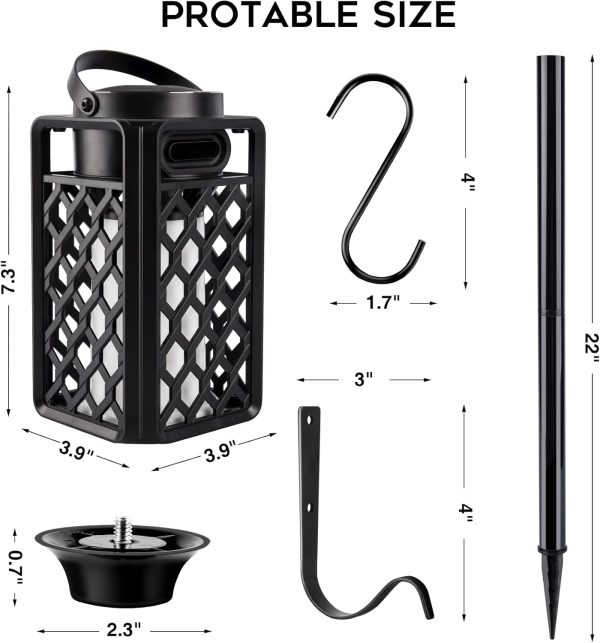 Outdoor Bluetooth Speakers, Led Flame Torch Lantern, Waterpr... - Image 7