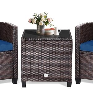 KOTEK 3 Piece Patio Furniture Set, Outdoor Conversation Set ...