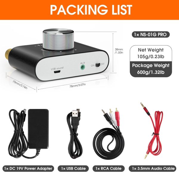 ​Nobsound Mini Bluetooth 5.0 Amplifier: 100W HiFi Stereo Amp... - Image 8