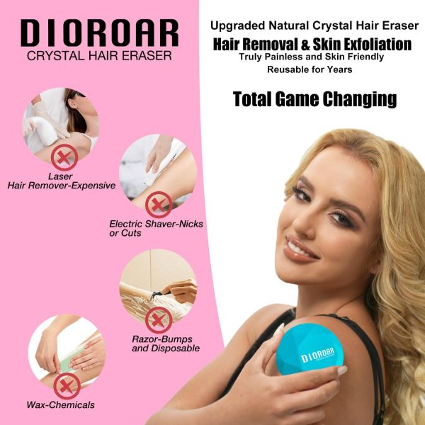DIOROAR Crystal Hair Eraser for Women,Upgraded Painless Crys... - Image 4