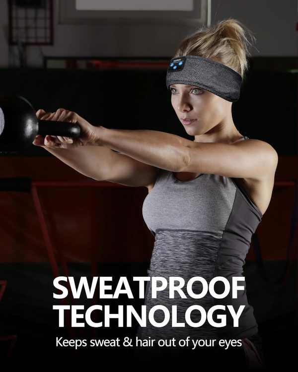 Voerou Sleep Headphones Sports Headband,Bluetooth Sleep Mask... - Image 2
