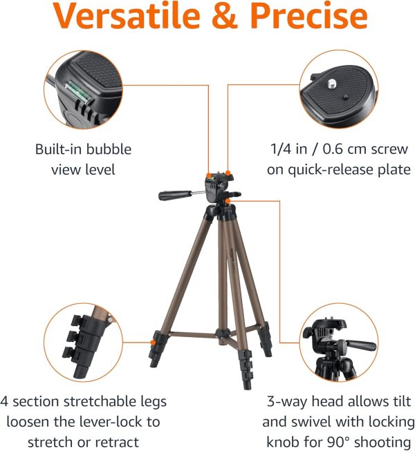 Amazon Basics 50-inch Lightweight Portable Camera Mount Trip... - Image 2