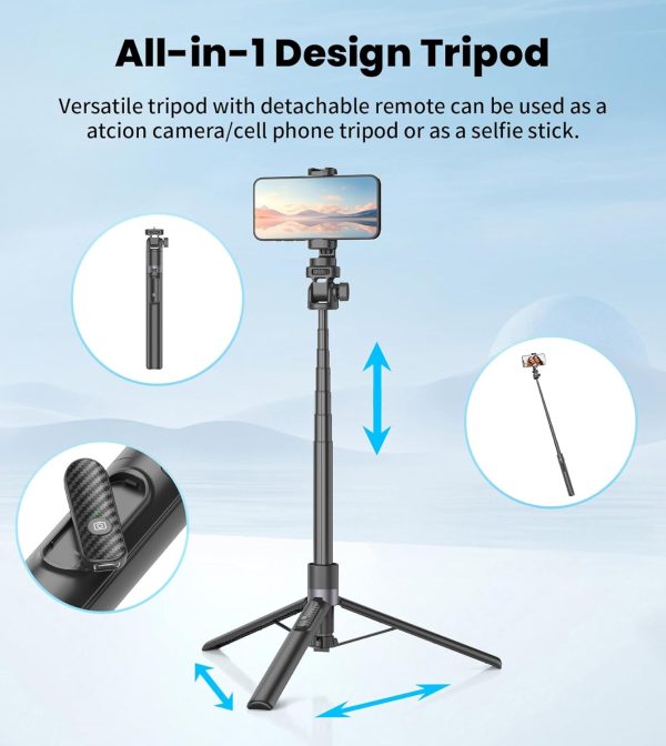 Gahenwo 68" Selfie Stick, Tripod/Monopod for Action Camera, ... - Image 7