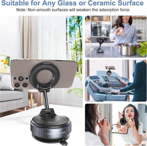 Vacuum Magnetic Suction Car Phone Holder, 360° Rotatable Fol... - Image 8