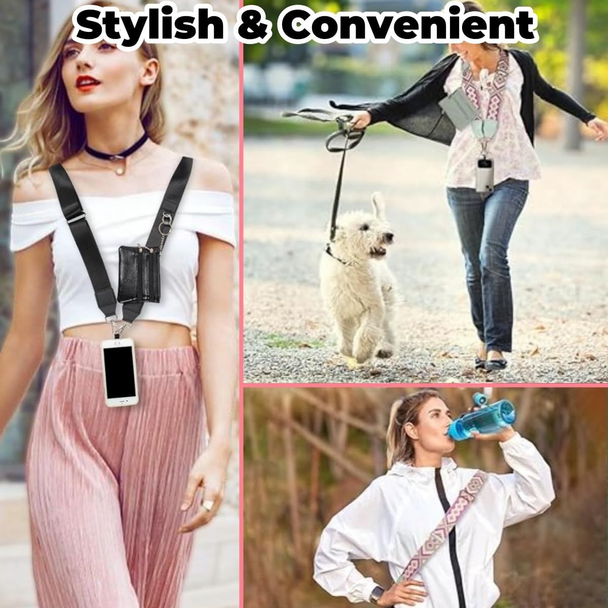Phone Strap with Zippered Pouch, 2024 Clip and Go Strap for …