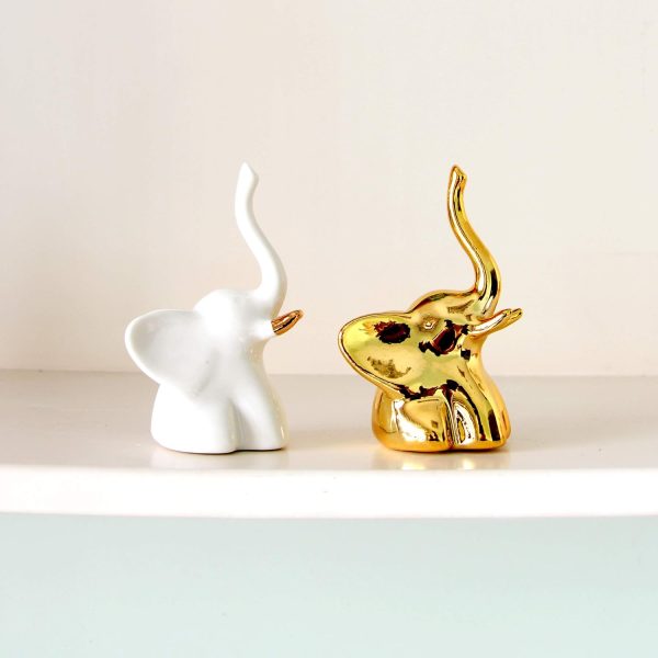 BIHOIB Home Decor Elephant Statues,1 Pair, Small Decorative ... - Image 2