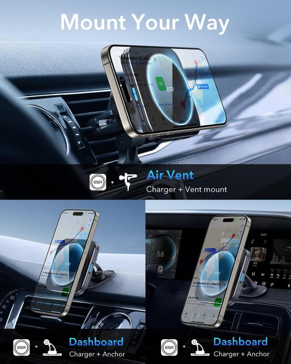 ESR for MagSafe Car Mount Charger[15W Fast Charging], Air Ve... - Image 6