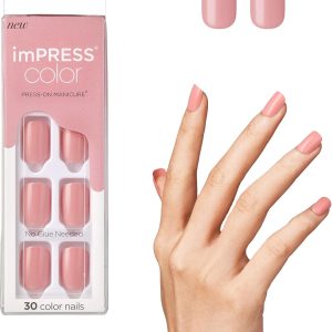 Kiss Nails imPRESS Color Press-On Manicure, Gel Nail Kit, Pu...