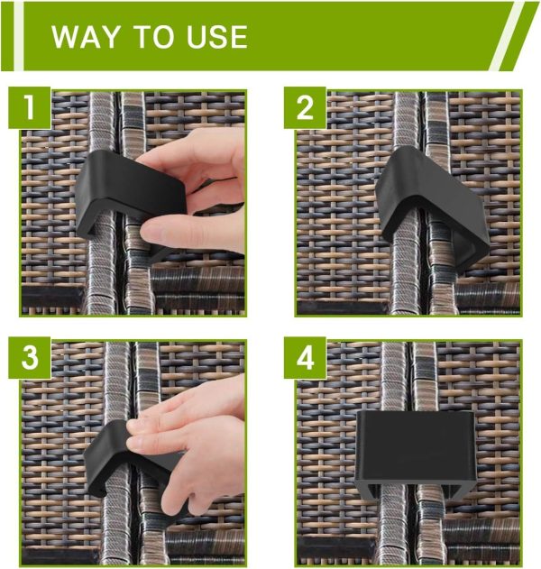 CoiTek 10 Pack Outdoor Patio Furniture Sofa Fasteners Clips ... - Image 5