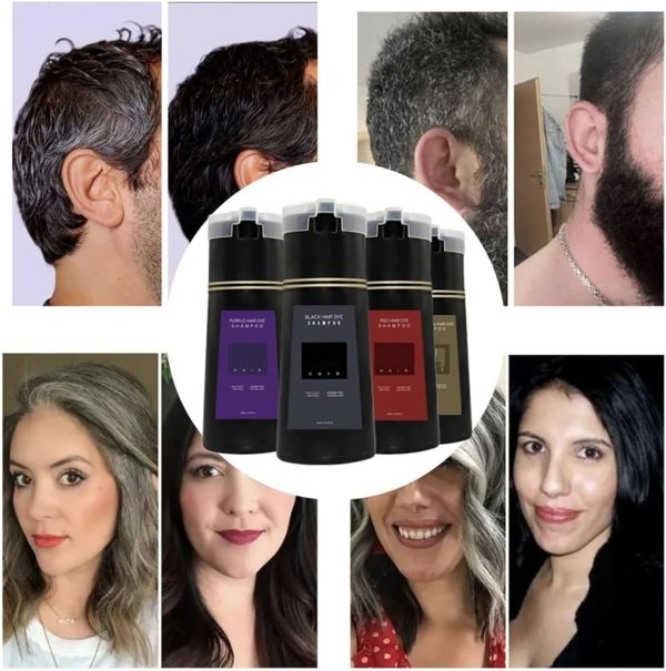 Instant Black Hair Dye Shampoo - 2025 New Formula for Comple... - Image 2