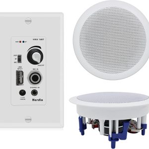 Herdio Home Audio Package Wall Mount Amplifier Receiver Syst...