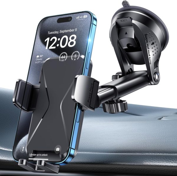 Car Phone Holder Phone Mount for Car Windshield Dashboard Au...