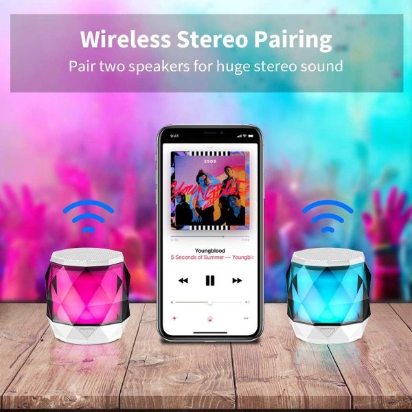 LFS Portable Bluetooth Speaker with Lights, Mini Small Speak... - Image 3
