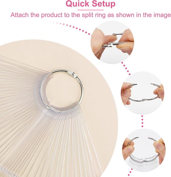 150pcs Nail Swatch Sticks with Ring and Number Stickers, Col... - Image 2