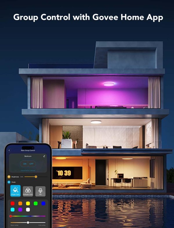 Govee Smart Ceiling Light, RGBIC LED Ceiling Light Fixture, ... - Image 6