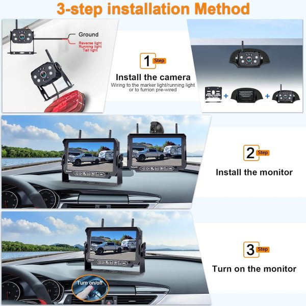 RV Backup Camera Wireless Strong Signal: HD 1080P 7'' Touch ... - Image 6
