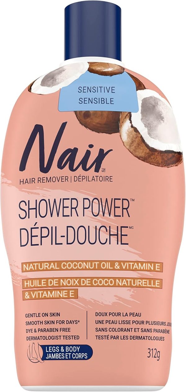 Nair Shower Power Sensitive Formula Hair Remover for Legs & ...