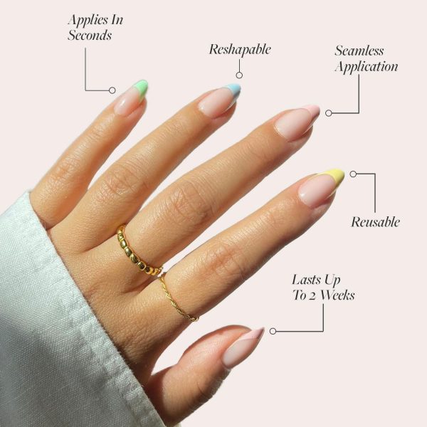 Glamnetic Press On Nails - Confetti | Semi-Transparent, Shor... - Image 3