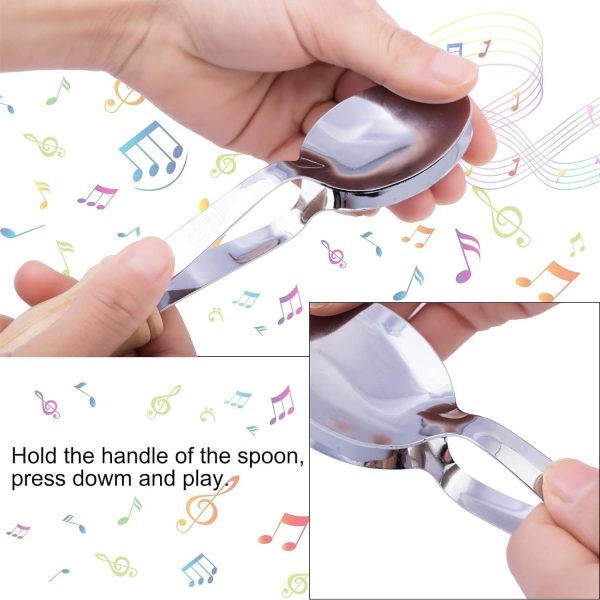 QOOWFEANIG Folk Percussion Instrument Musical Spoons Traditi... - Image 4