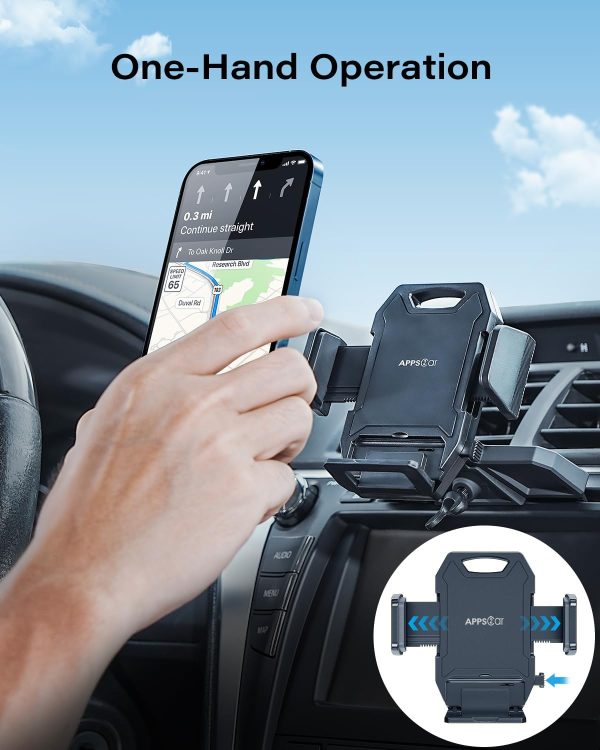APPS2Car Sturdy CD Slot Phone Mount with One Hand Operation ... - Image 2