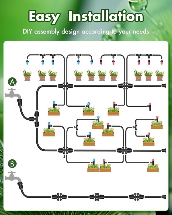 240FT Drip Irrigation System Kits - Automatic Garden Waterin... - Image 5