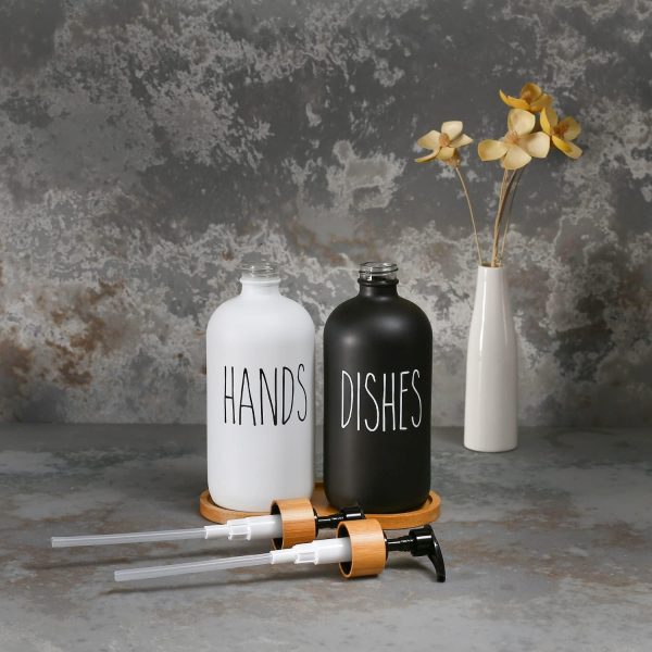 MOMEEMO Glass Soap Dispenser Set, Contains Hand Soap and Dis... - Image 4