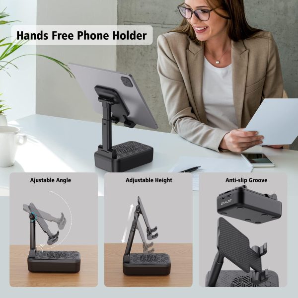 ZEALOT Phone Stand with Wireless Bluetooth Speaker,Compatibl... - Image 4