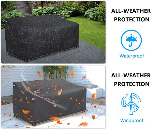Gasadar Patio Sofa Cover Waterproof for 2-Seater Outdoor Sof... - Image 8